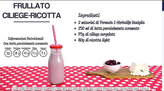 Frullato Ciliegie e Ricotta - Prodotti Herbalife Online